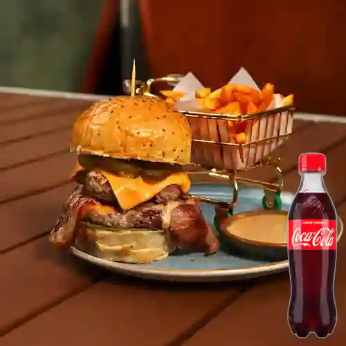 Combo American Burger +Cocacola Orig 400ml