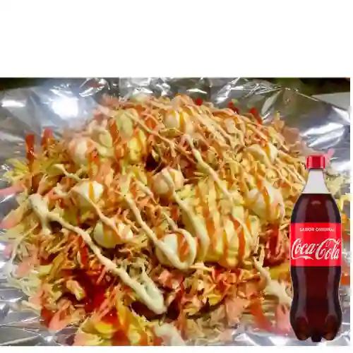 Combo Salchipapas Pareja +Cocacola Orig 1.5l