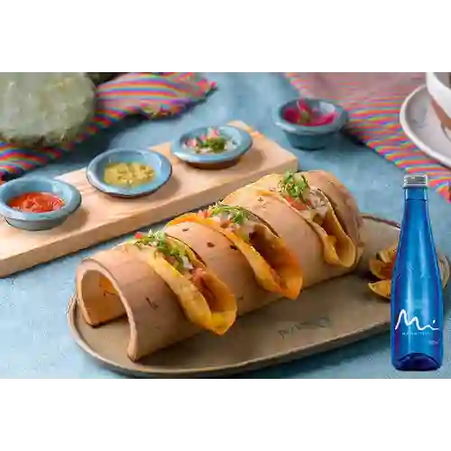 Combo Tacos Pollo al Pastor X3 +Manantial S/gas 300m