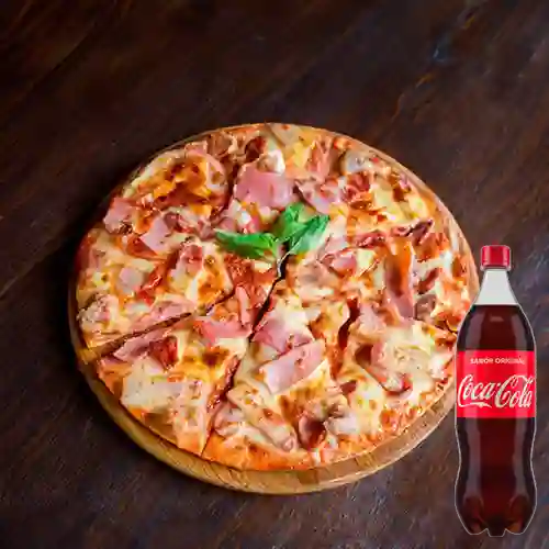 Combo Pizza de Jamón + Coca-Cola Sabor Original 400ml