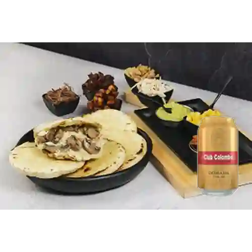 Combo Arepa Rellena + Club col. Dorada Lta 330ml