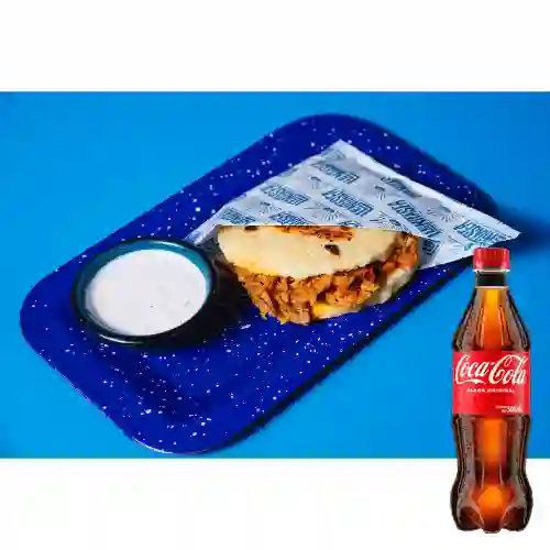 Combo Arepa Llenita de Carne + Coca Cola