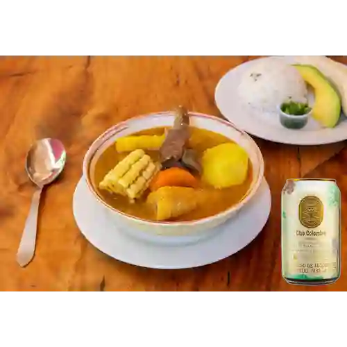 Combo Sancocho de Res + Club Colombia Dorada 330 ml
