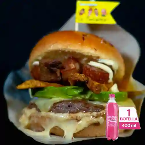 Combo Burger Montañera + Postobón Manzana 400 ml