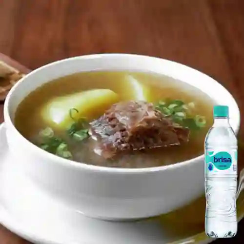 Combo Caldo de Costilla + Brisa Sin Gas 600ML