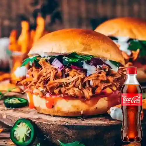 Combo Hamburguesa la Porky + Coca Cola Original 400 ml