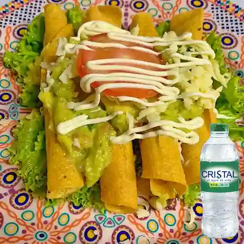 Combo Las Flautas Del Azteca + Cristal con Gas 400 ml