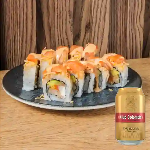 Combo Mitshuba Roll + Club col. Dorada Lta 330ml