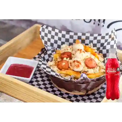 Combo Salchipapa Budare + Kola Román Original 400ML