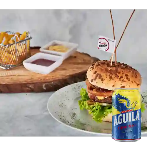 Combo Classic Burger + Papas a la Francesa + Aguila Orig Lta 330ml