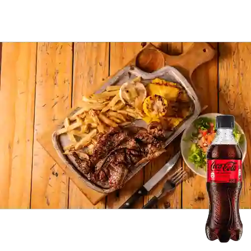 Combo Churrasco + Coca Cola Sin Azúcar 400 ml