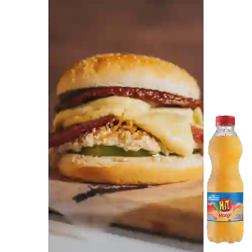 Combo Hamburguesa Super + Hit Mango 500 ml