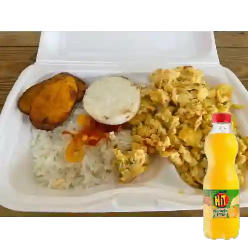 Combo Desayuno 4 Huevos + Hit Naranja 500 ml