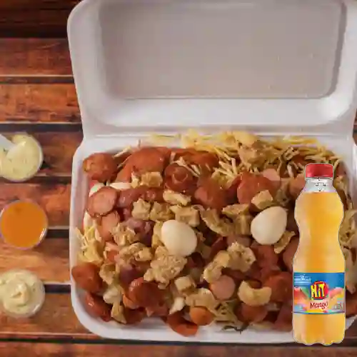 Combo Salchipapa Mega Mixta + Hit Mango 500 ml