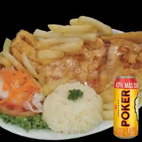 Combo Bandeja con Pechuga + Poker 330 ml