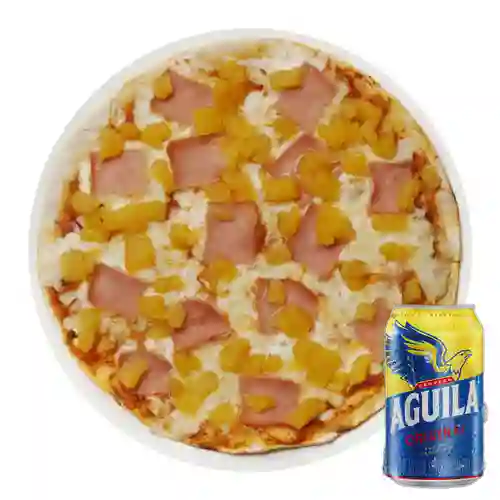 Combo Pizza Hawaiana + Aguila Orig Lta 330ml