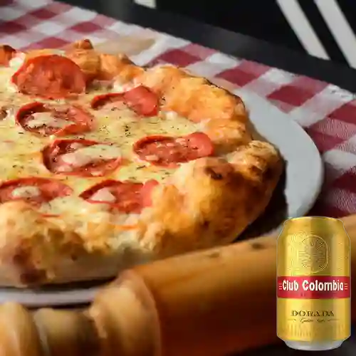 Combo Pepperoni + Club Colombia Dorada 355 ml