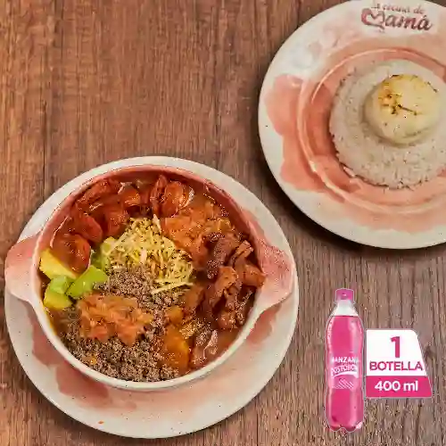 Combo Cazuela Paisa + Postobón Manzana 400 ml