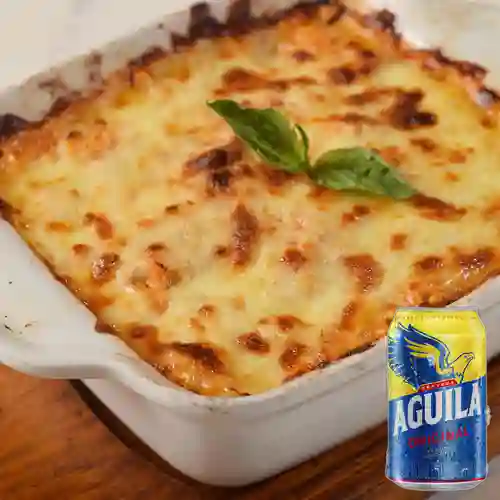 Combo Lasagna Mixta + Aguila Orig Lta 330ml