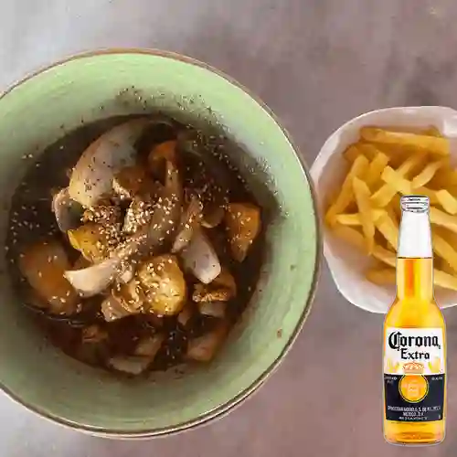 Combo Pollo Salteado + Corona 330 ml