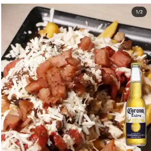 Combo Papas Locas de la Casa + Corona Extra 355 ml