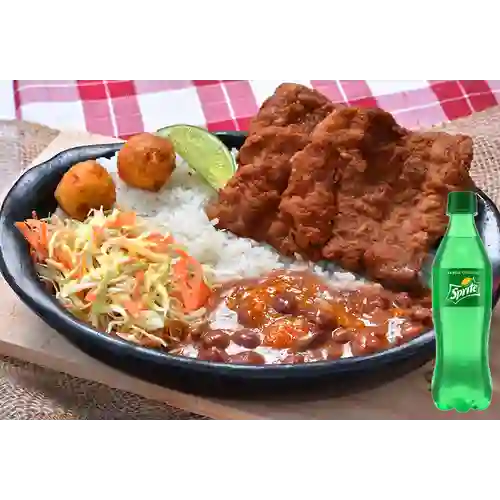 Combo Bandeja Almuerzo + Sprite 400 ml