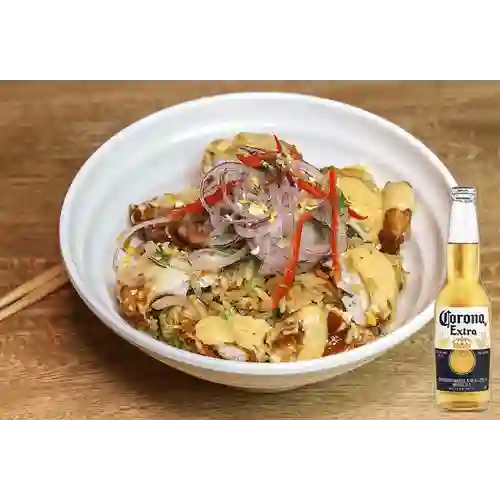 Combo Stir Fry de Pescado + Corona 350 ml