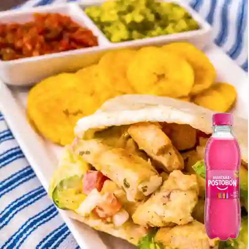 Combo Arepa D la Casa + Manzana 250 ml