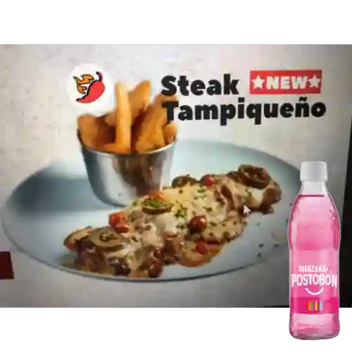 Combo Steak Tampiqueño + Postobón Manzana 300 ml