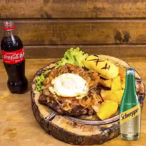 Combo Bistec a Caballo + Schweppes Ginger Ale 300ML