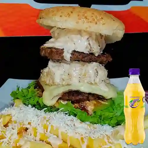 Combo Hamburguesa Especial + Quatro Original 400ML