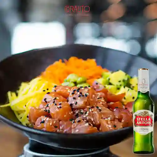 Combo Salmón Fresco + Stella Artois 290 ml
