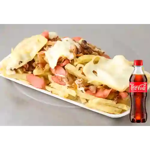 Combo Salchipapas Normal + Coca Cola Original 400 ml