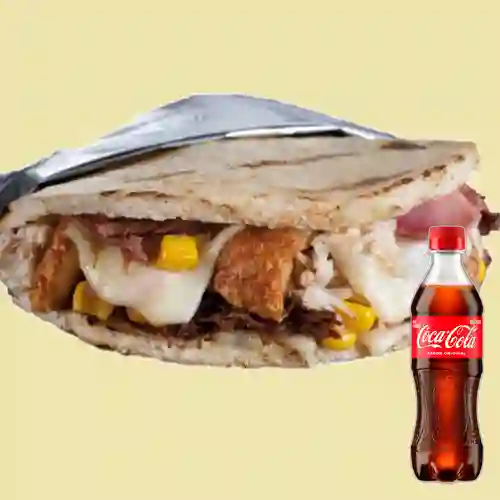 Combo Super Arepa con 8 Ingredientes + Cocacola Orig 400 ml