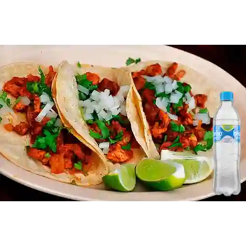 Combo Tacos Al Pastor + Brisa Sin Gas 600ML