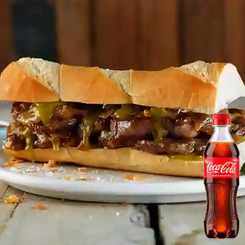 Combo Sándwich Cheese Steak +Cocacola Orig 400ml