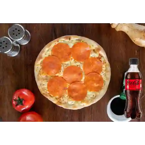 Combo Pizza Peperoni + Coca Cola Sin Azúcar 400 ml