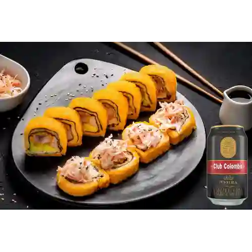 Combo Sushi Caribbean Maki Tempura + Club Cola Negra Lata 330ml
