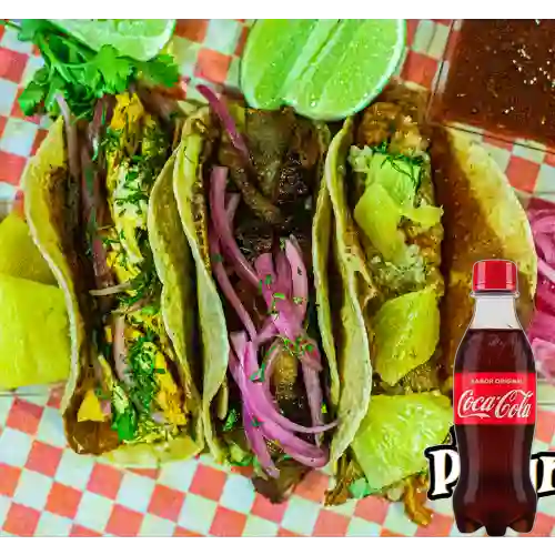 Combo Tacos X 3 + Coca Cola Original 250ML