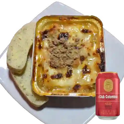 Combo Lasagna Mixta + Club col. Roja Lta 330ml