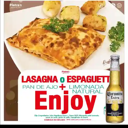 Combo Lasagna Premium + Limonada Natural + Coronita 210ml