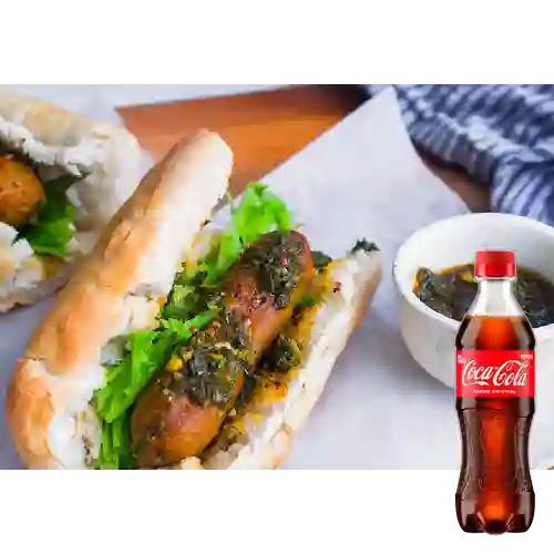 Combo Choripán X2 + Coca Cola Original 400 ml