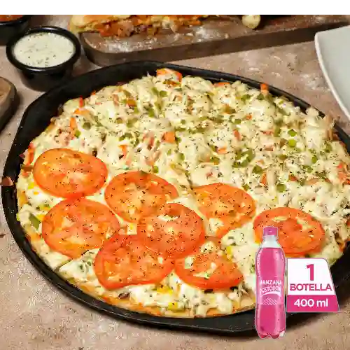 Combo Vegetariana + Postobón Manzana 400 ml