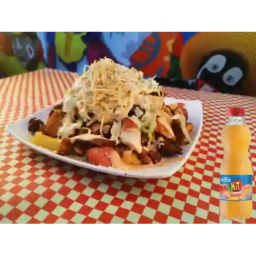Combo Salchipapa Super Mixta Turbo + Hit Mango 500 ml