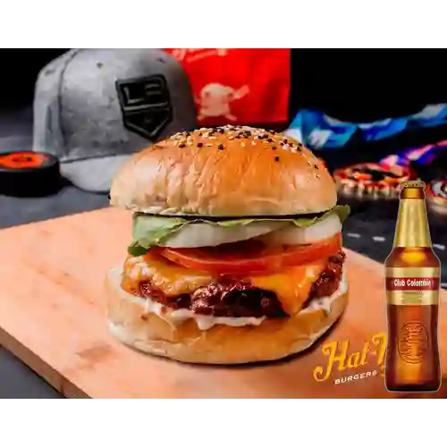 Combo Cheese Burger + Club col. Dorada Bot. 330ml