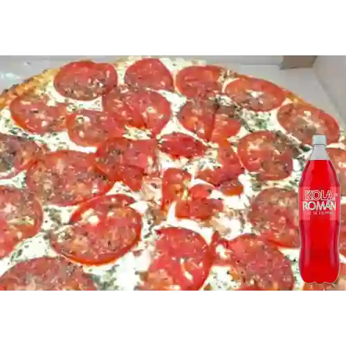 Combo Pizza Napolitana Médium + Kola Roman 1.5 Lt