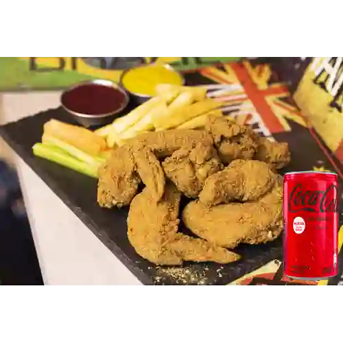 Combo Alitas X10 + Coca Cola Sin Azúcar 235ML