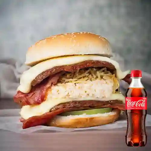 Combo Hamburguesa Súper Doble +Cocacola Orig 400ml