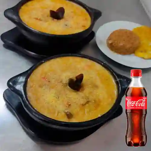 Cazuela de Marisco Gratinada +Cocacola Org 400ml