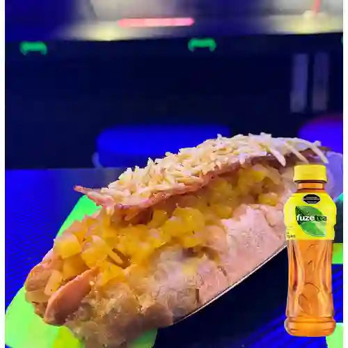 Combo Perro Caliente Fresa + Fuze Tea Limón 400ML
